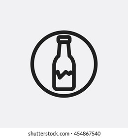 Broken bottle icon illustration isolated vector sign symbol