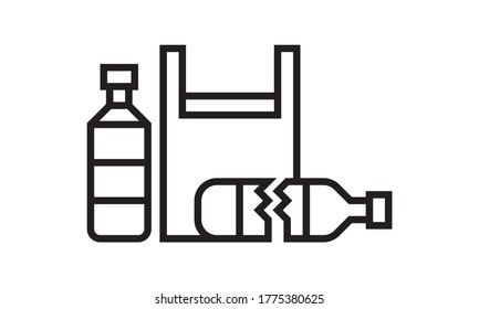 Broken bottle icon vector image