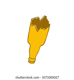 broken bottle illustration