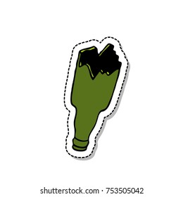 broken bottle illustration