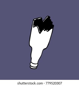 broken bottle illustration