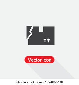Broken Box Icon Vector Illustration Eps10