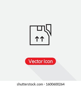 Broken Box Icon Vector Illustration Eps10