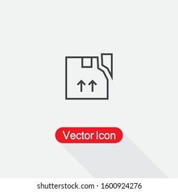 Broken Box Icon Vector Illustration Eps10