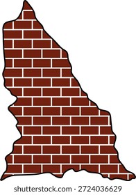 Ilustración de diseño de pared de ladrillo roto
