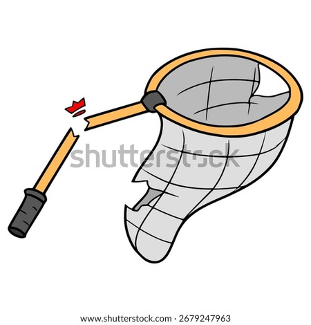broken bug net illustration hand drawn isolated vector