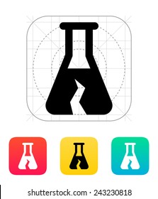 Broken bulb icon on white background.. Vector illustration.