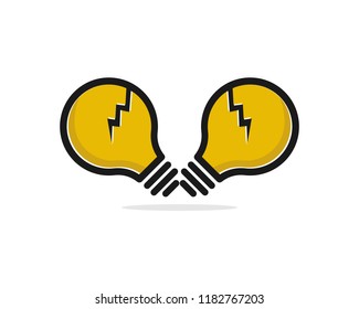 Broken bulp vector illustration