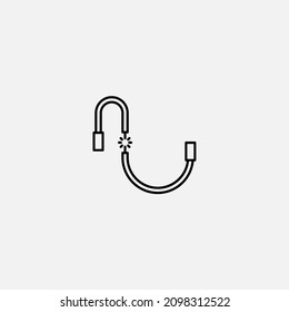 Zerbrochenes Kabelsymbol, Vektorsymbol, Symbol, Logo-Illustration für Web und Mobile