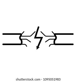 Broken Cable Icon Vector