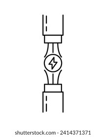 broken cable icon, vector best line icon.