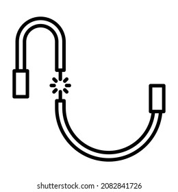 Broken Cable icon vector image. Can also be used for web apps, mobile apps and print media.