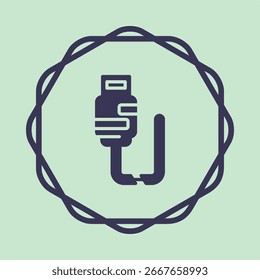 Broken Cable symbol trendy artwork útil diseño de círculo de Ilustración vectorial delicioso colorido background.eps