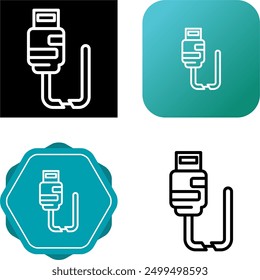 Broken Cable Unique Vector Icon Illustration