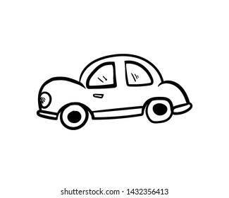 broken car doodle hand drawing vector