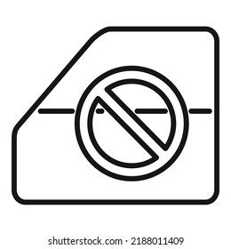 Broken Car Door Icon Outline Vector. Spare Service. Machine Seat