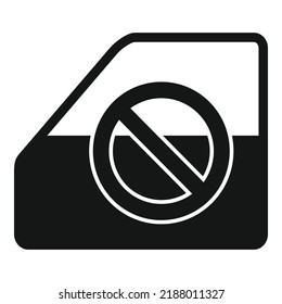 Broken Car Door Icon Simple Vector. Spare Service. Machine Seat