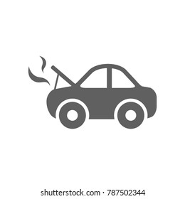 Broken car icon vector