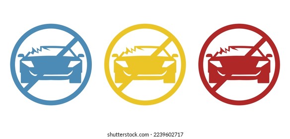broken car icon, vector illustration