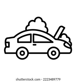 Broken Car icon vector image. Can also be used for web apps, mobile apps and print media.