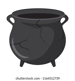 broken cauldron, pot vector design isolated on white background