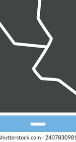 Broken Cell Phone icon vector image. Suitable for mobile application web application and print media.