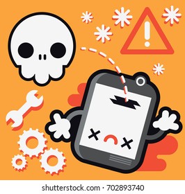 Broken Cell Phone Mobile Broken Screen Malfunction Not Working Failure Technology