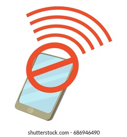 Broken cellular icon. cartoon illustration of broken cellular vector icon for web