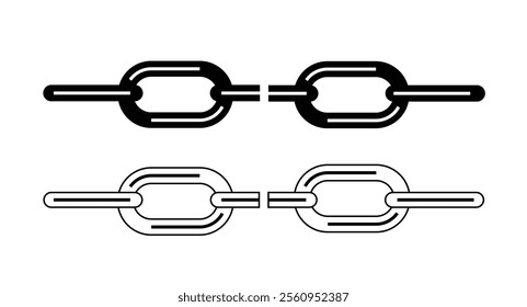 Broken Chain Connection. Chains or other industrial metal products vector art