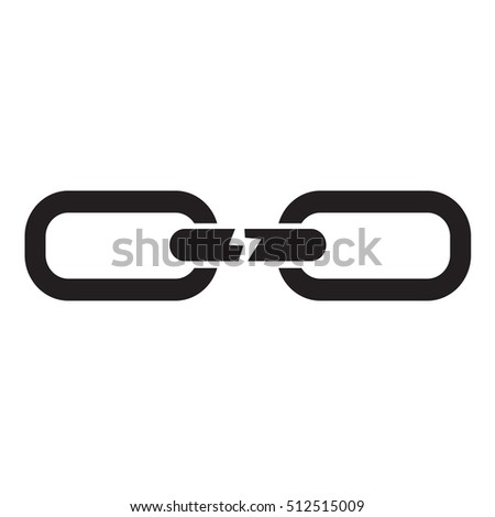Broken Chain Icon Illustration Design Stock Vector (Royalty Free