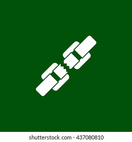 broken chain icon. broken chain sign