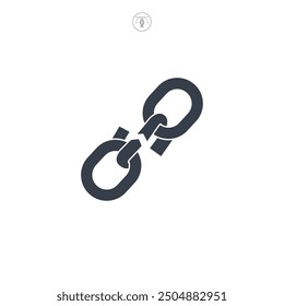 Broken Chain icon symbol vector illustration isolated on white background
