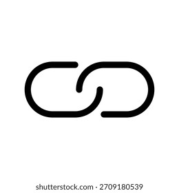 Ilustração de design de símbolo de vetor de ícone de cadeia quebrada