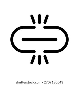 Ilustração de design de símbolo de vetor de ícone de cadeia quebrada