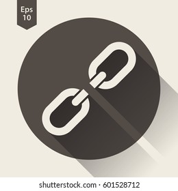Broken Chain Link Flat Icon. Simple Sign. Vector Illustrated Symbol