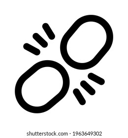 Broken, chain, link icon vector image. Can also be used for Web Marketing. Suitable for use on web apps, mobile apps and print media.
