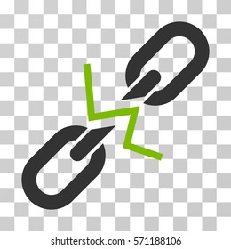 Broken Chain Link Icon Vector Illustration Stock Vector Royalty Free Shutterstock