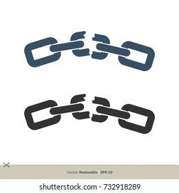 Broken Chain Logo Template Illustration Design. Vector EPS 10.