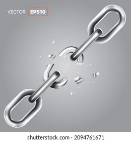 Broken Chain Set 3 Vector Drawing