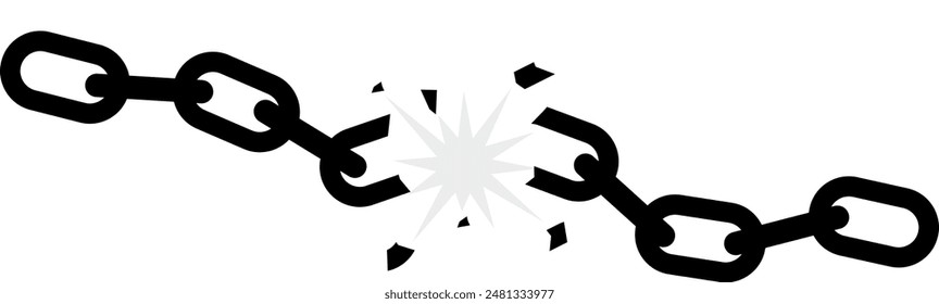  Gebrochene Kette. Vektorillustration