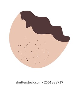 Broken Chicken Eggshell Illustration Isolated on White Background
