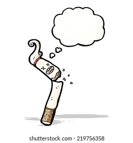 broken cigarette cartoon