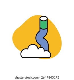 Broken Cigarette Icon vector stock illustration