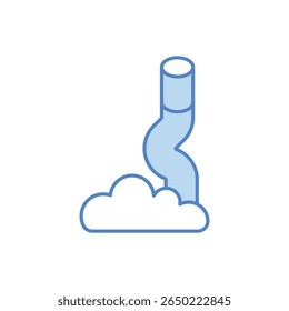Broken Cigarette Icon vector stock illustration