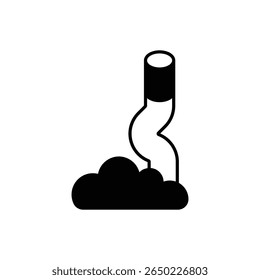 Broken Cigarette Icon vector stock illustration