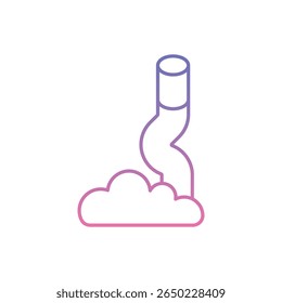 Broken Cigarette Icon vector stock illustration
