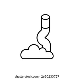 Broken Cigarette Icon vector stock illustration