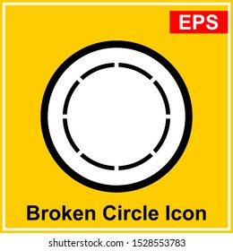 Broken Circle Icon Vector Illustration