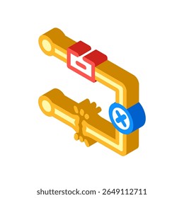 broken circuit path icon isometric icon vector. broken circuit path icon sign. isolated symbol illustration