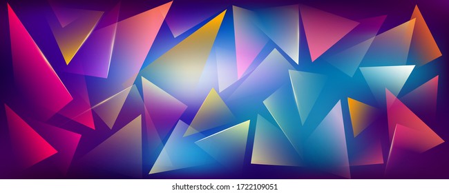 gebrochener bunter, horizontaler Hintergrund. Explosion, Zerstörung einer zerrissenen Oberflächenillustration.